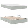 vidaXL Lit avec rangement et matelas Gris clair 120 x 190 cm Velours