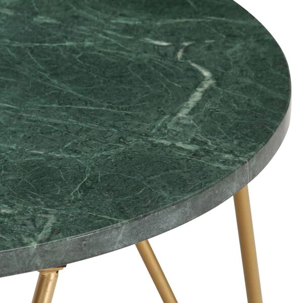 vidaXL Table basse Vert 65x65x42 cm Pierre v&eacute;ritable et texture marbre