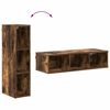 vidaXL Armoire suspendue avec stockage Ch&ecirc;ne fum&eacute; 20 x 29,5 x 80 cm