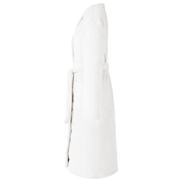 vidaXL Robe de bain sans capuche Blanc s Flanelle