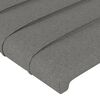 vidaXL T&ecirc;te de lit avec oreilles Gris fonc&eacute; 203x23x78/88 cm Tissu