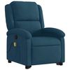 vidaXL Fauteuil de massage inclinable Bleu Velours