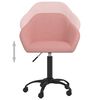 vidaXL Chaises pivotantes &agrave; manger lot de 4 rose velours