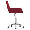 vidaXL Chaise pivotante de bureau Rouge bordeaux Tissu