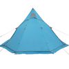vidaXL Tente de camping tipi 5 personnes bleu imperméable