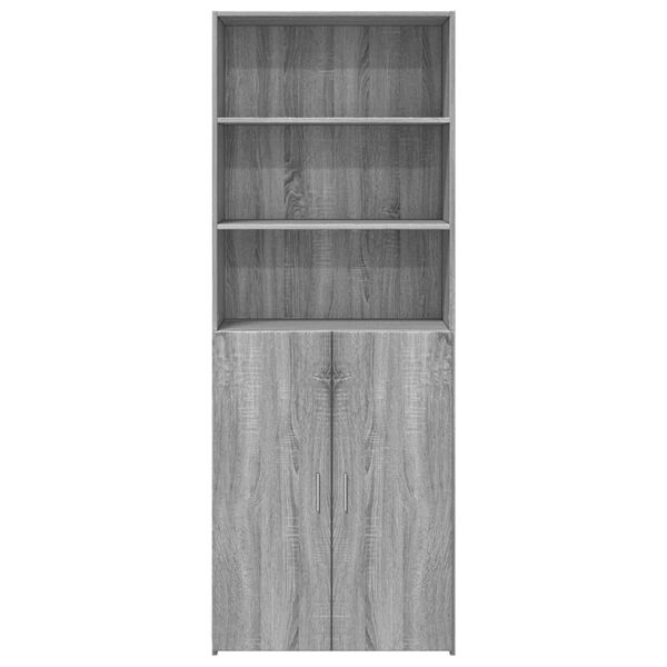 vidaXL Buffet haut sonoma gris 70x42,5x185 cm bois d'ing&eacute;nierie