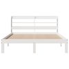 vidaXL Cadre de lit et t&ecirc;te de lit sans matelas blanc 135x190 cm