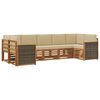 vidaXL Ensemble de canap&eacute;s d'ext&eacute;rieur 6 pc Naturel