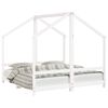 vidaXL Cadre de lit pour enfant blanc 2x(80x160) cm bois de pin massif