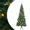 vidaXL Arbre de No&euml;l artificiel d'angle Vert 180 cm PVC et m&eacute;tal