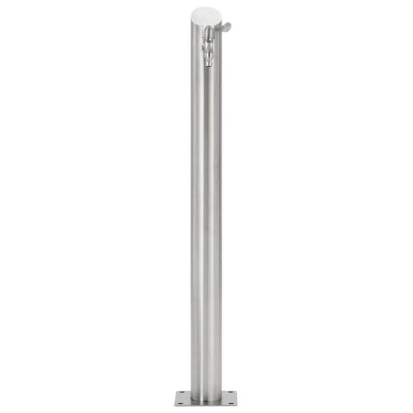 vidaXL Colonne &agrave; eau de jardin ronde Acier inoxydable 95 cm