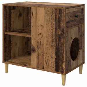 vidaXL Maison pour chat Bois ancien 72 x 42,5 x 70 cm