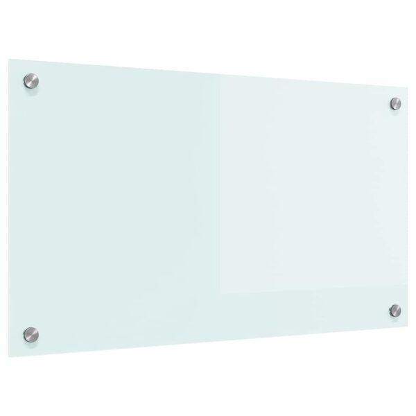 vidaXL Protection de cuisine Blanc 70 x 40 cm verre trempé