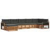 vidaXL Ensemble de canap&eacute;s d'ext&eacute;rieur 7 pc Naturel et Anthracite