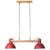 vidaXL Lampe suspendue 25 W rouge d&eacute;lav&eacute; 85x28x109 cm E27