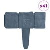 vidaXL Cl&ocirc;ture de jardin/pelouse plastique aspect de pierre 41 pcs 10m