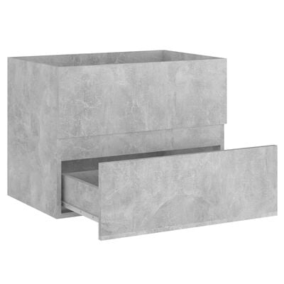 vidaXL Ensemble de meubles de salle de bain gris béton bois ingénierie