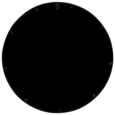 vidaXL Miroir de jardin Noir 60x2,5 cm Fer Rond utilisation extérieure