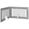 vidaXL Porte de chien pliable avec supports 2 pcs Sonoma gris 200,5 cm