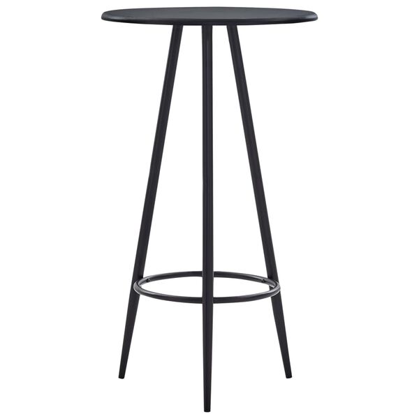 vidaXL Ensemble de bar 3 pcs Similicuir Gris