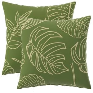 vidaXL Housse de coussin 2 pcs HEERLEN Mod&egrave;le feuille 30 x 30 cm