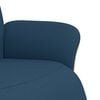 vidaXL Fauteuil inclinable avec repose-pieds bleu tissu