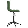 vidaXL Chaises pivotantes &agrave; manger lot de 2 Vert fonc&eacute; Velours