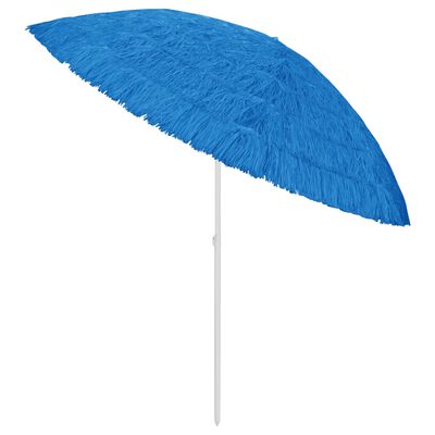 vidaXL Parasol de plage Hawaii Bleu 300 cm