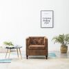 vidaXL Fauteuil marron aspect de daim tissu