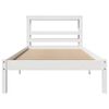 vidaXL Cadre de lit sans matelas blanc 90x190 cm bois de pin massif