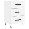 vidaXL Table de chevet blanc 40x40x66 cm bois d'ing&eacute;nierie
