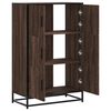 vidaXL Buffet haut ch&ecirc;ne marron 68x35x106,5 cm bois ing&eacute;nierie m&eacute;tal