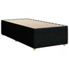 vidaXL Sommier &agrave; lattes de lit avec matelas Noir 100x200 cm Tissu