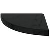 vidaXL &Eacute;tag&egrave;res d'angle flottantes 2pcs noir brillant 35x35x3,8 cm MDF