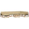 vidaXL Ensemble de canap&eacute;s d'ext&eacute;rieur 9 pc Blanc et Beige