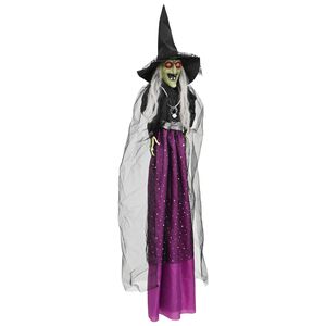 vidaXL Sorci&egrave;re suspendue d'Halloween SPOOKA Pourpre 30 x 133 cm