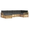 vidaXL Ensemble de canap&eacute;s d'ext&eacute;rieur 6 pc Blanc et anthracite