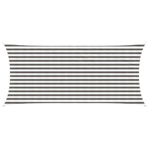 vidaXL Voile d'ombre Gris clair et blanc 2 x 4 m HDPE