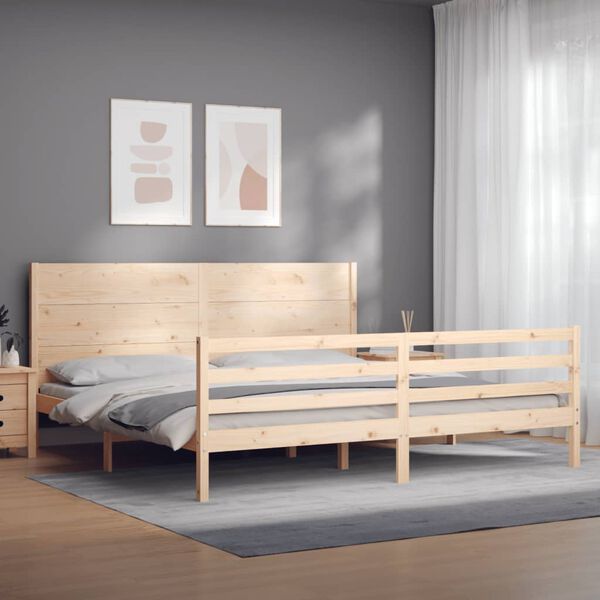 vidaXL Cadre de lit sans matelas 200x200 cm bois massif