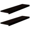 vidaXL Marches d'escalier 2 pcs brun-noir 100x30x2 cm ch&ecirc;ne massif