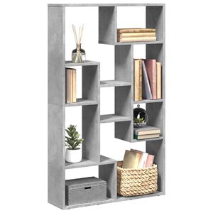 vidaXL Biblioth&egrave;que gris b&eacute;ton 72x20x120,5 cm bois d'ing&eacute;nierie