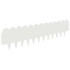 vidaXL Bordure de Pelouse 10 pcs 103 x 25 cm Acier Blanc