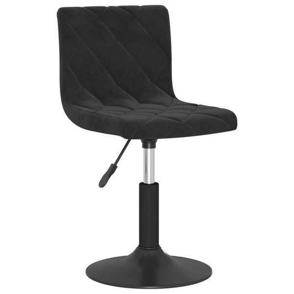vidaXL Chaise pivotante de salle &agrave; manger Noir Velours