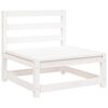 vidaXL Canap&eacute;s de jardin sans accoudoirs 3 pcs blanc bois pin massif