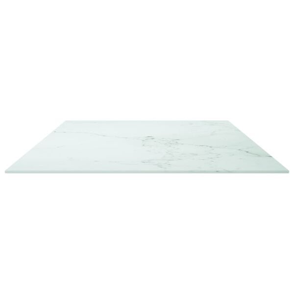 vidaXL Dessus de table blanc 120x65 cm 8 mm verre trempé design marbre