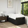 vidaXL Sommier &agrave; lattes de lit avec matelas Noir 100x200 cm Tissu