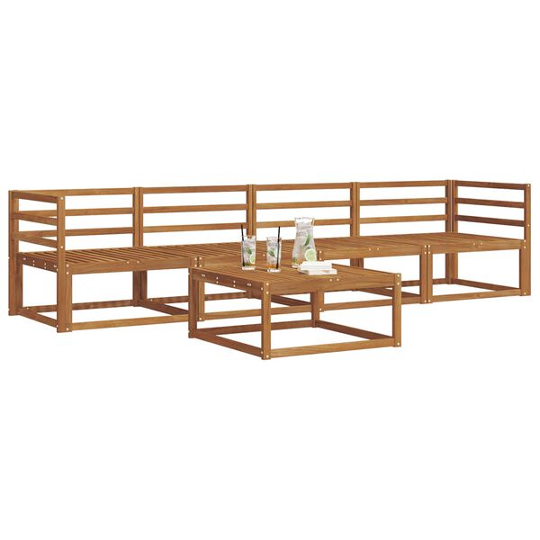 vidaXL Ensemble de canap&eacute;s d'ext&eacute;rieur 5 pcs Naturel