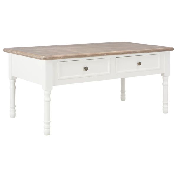 vidaXL Table basse Blanc 100x55x45 cm Bois