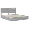 vidaXL Lit de Rangement Gris Sonoma 200 x 200 cm Bois d'ing&eacute;nierie