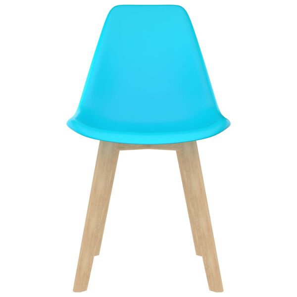 vidaXL Chaises &agrave; manger lot de 4 bleu plastique